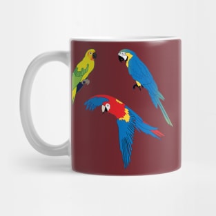 Tropical parrots, wildlife, nature, Carribean Islands Mug